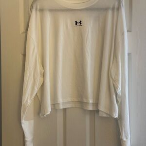 Under Armour Women's Classic White Long Sleeve Cropped Tee